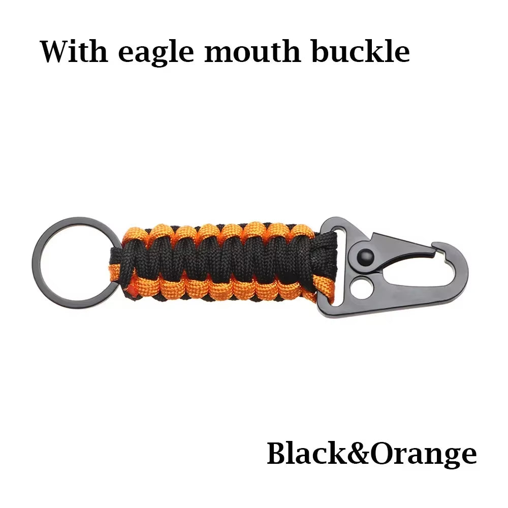 Outdoor Keychain Key Ring Pendant Camping Paracord Cord Rope Camping Survival Kit Emergency Knot Bottle Opener Key Chain