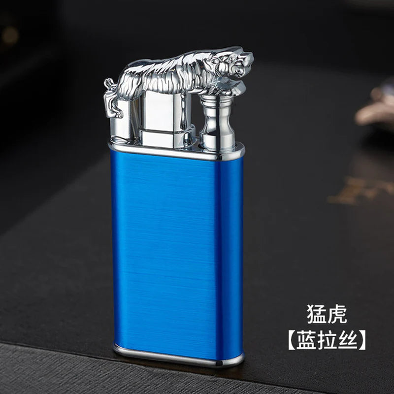 Dropshipping VIP Link Creative Dragon Double Fire Lighter Jet Flame Open Fire Windproof Inflatable Crocodile Lighter Men'S Gift