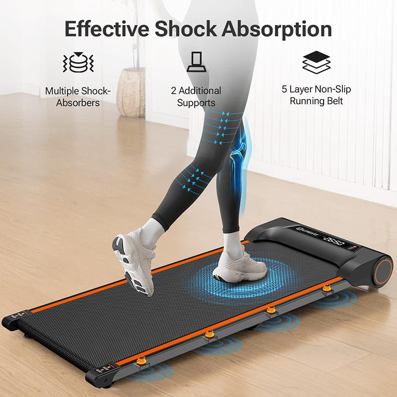 Urevo E2 Walking Pad, under the Desk Treadmill Smart Home Low Noise Walking Pad, Light Removeable Space-Saving Treadmill Indoortreadmill