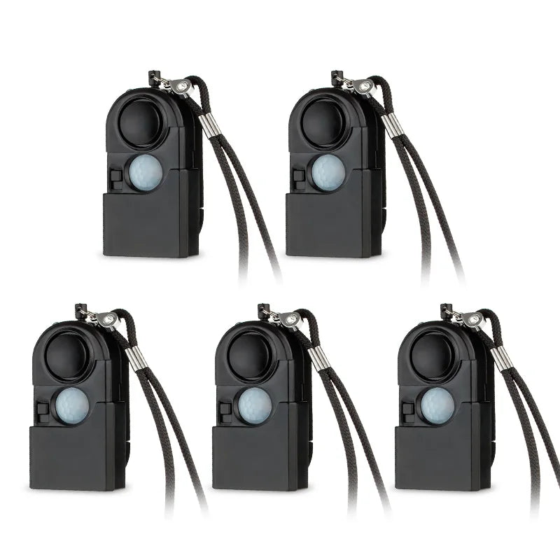 Portable Mini Motion Detector Alarm 120DB Siren SOS LED Light Security Alarm for Travel Home Kids Safe Personal Alarms