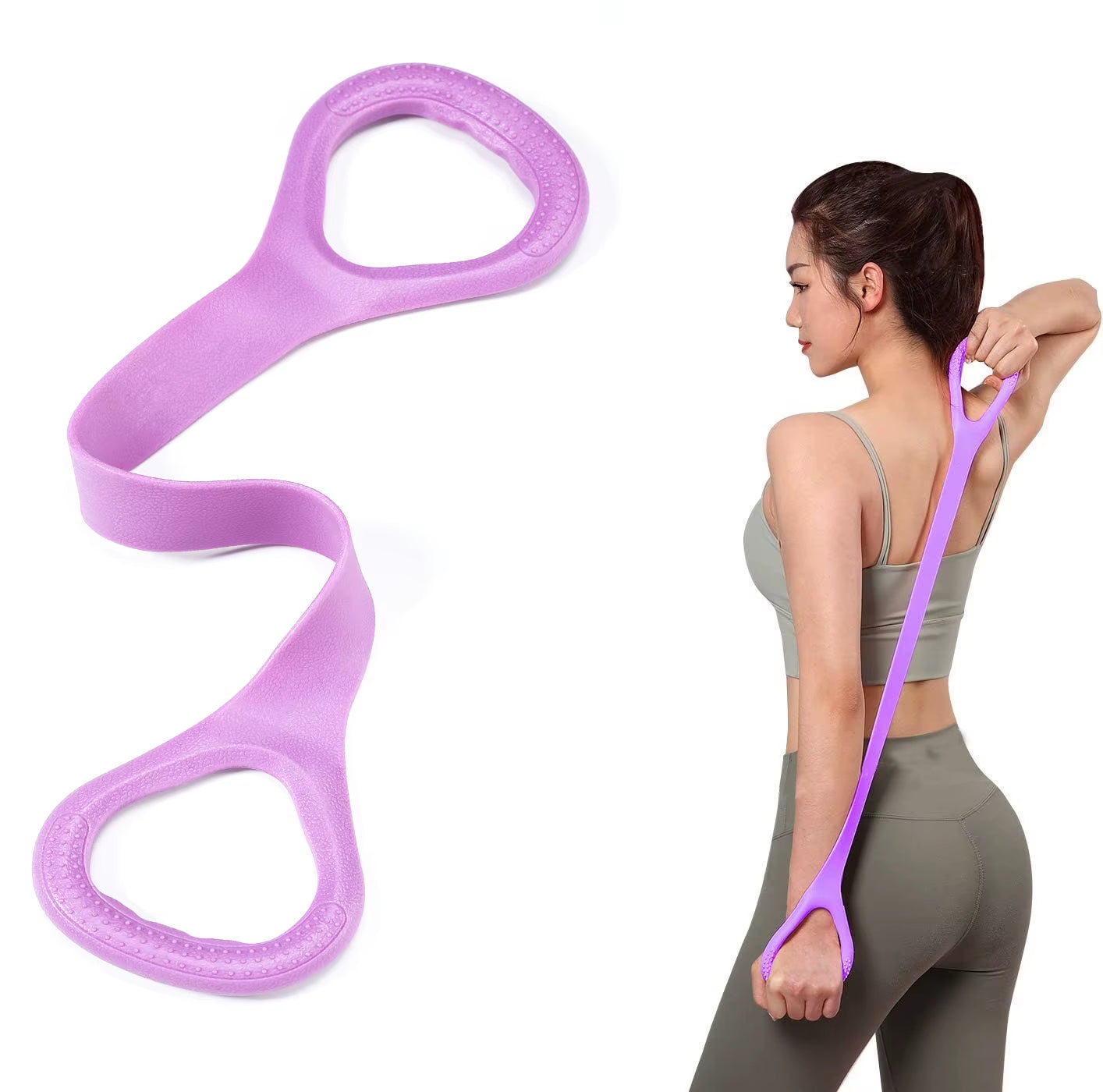 8 Fitness Workout Resistance Band Arm Back Shoulder Exercise Elastic Training Band Yoga Pilates Equipment