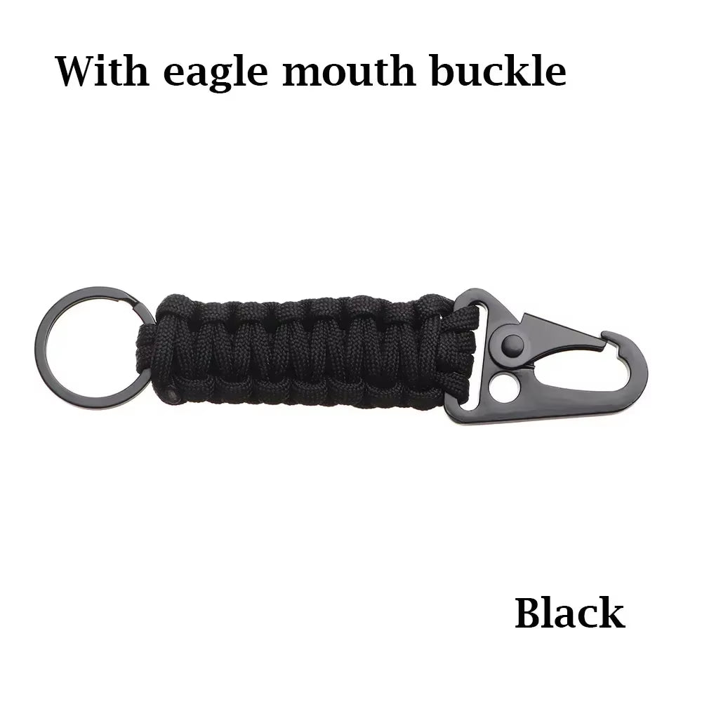 Outdoor Keychain Key Ring Pendant Camping Paracord Cord Rope Camping Survival Kit Emergency Knot Bottle Opener Key Chain