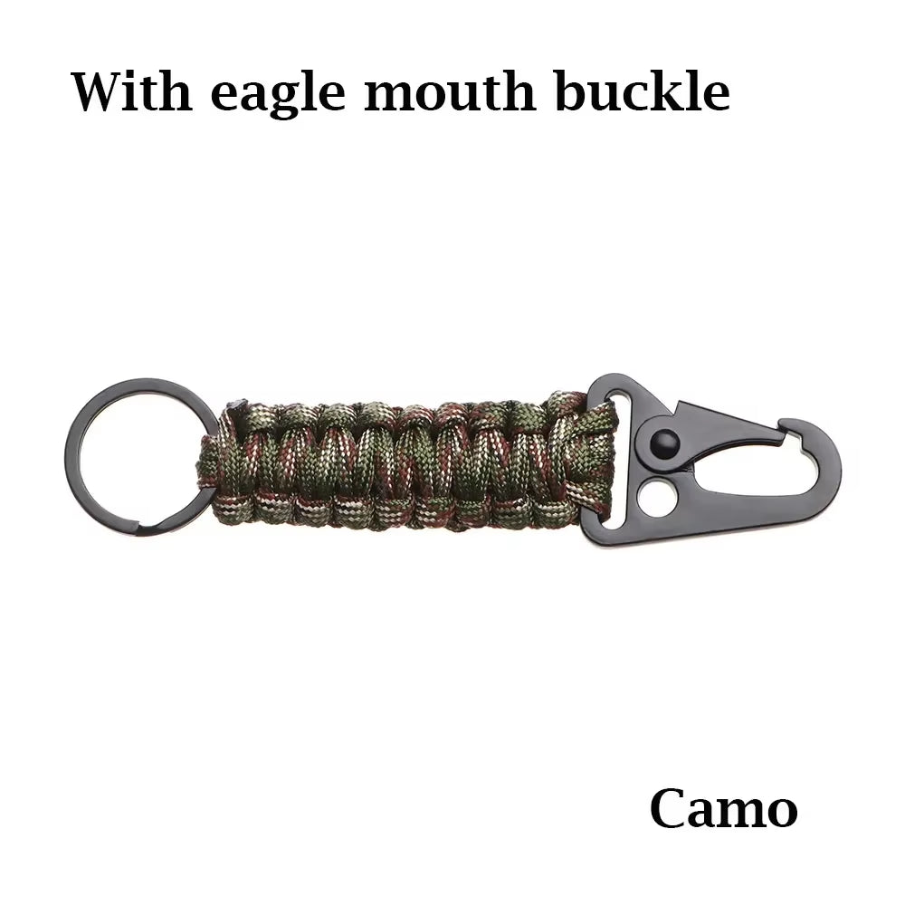 Outdoor Keychain Key Ring Pendant Camping Paracord Cord Rope Camping Survival Kit Emergency Knot Bottle Opener Key Chain