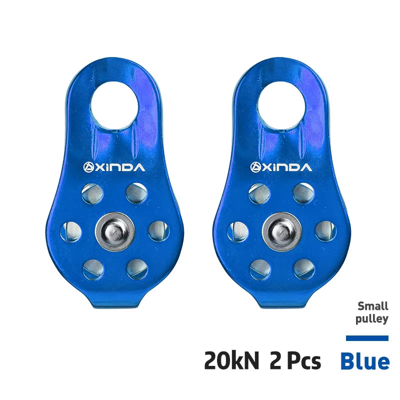 Rock Climbing Pulley Fixed Sideplate Single Sheave Pulley Outdoor Survival Tool High Altitud Traverse Hauling Gear