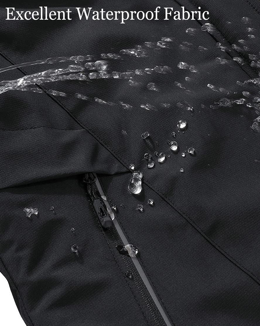 Men's Waterproof Ski Jacket - Insulated Winter Coat with Hood