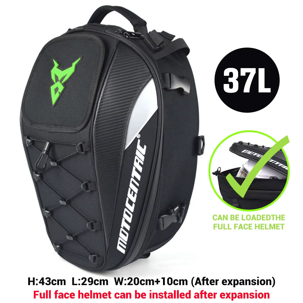 Waterproof Motorcycle Tail Bag Multifunction Motorcycle Rear Seat Bag High Capacity Motorcycle Bag Rider Backpack