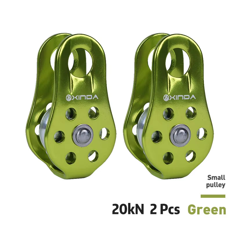 Rock Climbing Pulley Fixed Sideplate Single Sheave Pulley Outdoor Survival Tool High Altitud Traverse Hauling Gear
