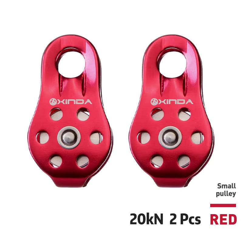 Rock Climbing Pulley Fixed Sideplate Single Sheave Pulley Outdoor Survival Tool High Altitud Traverse Hauling Gear