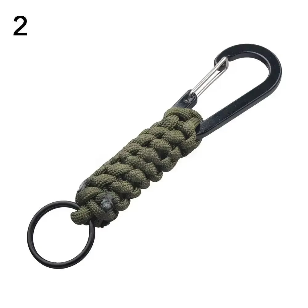 Outdoor Keychain Key Ring Pendant Camping Paracord Cord Rope Camping Survival Kit Emergency Knot Bottle Opener Key Chain