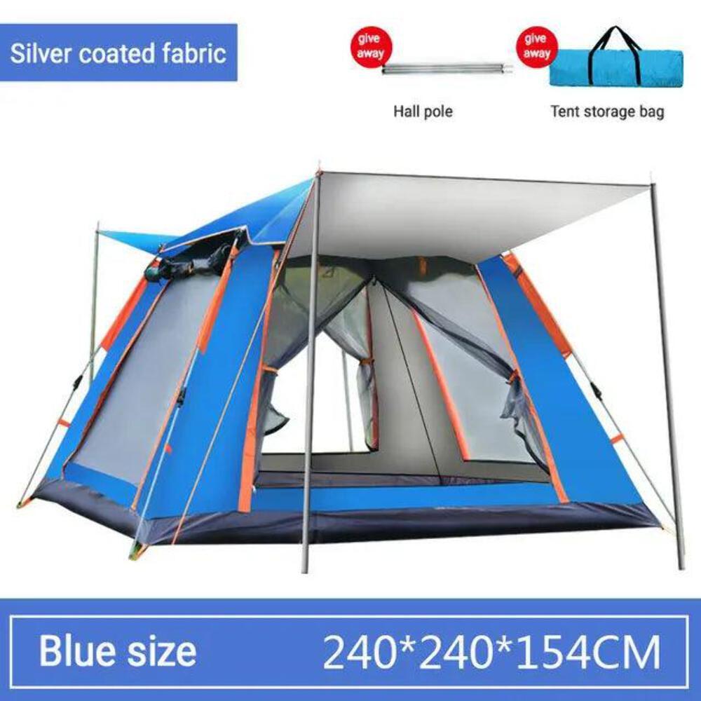 Quick setup family camping tent open and ready for use