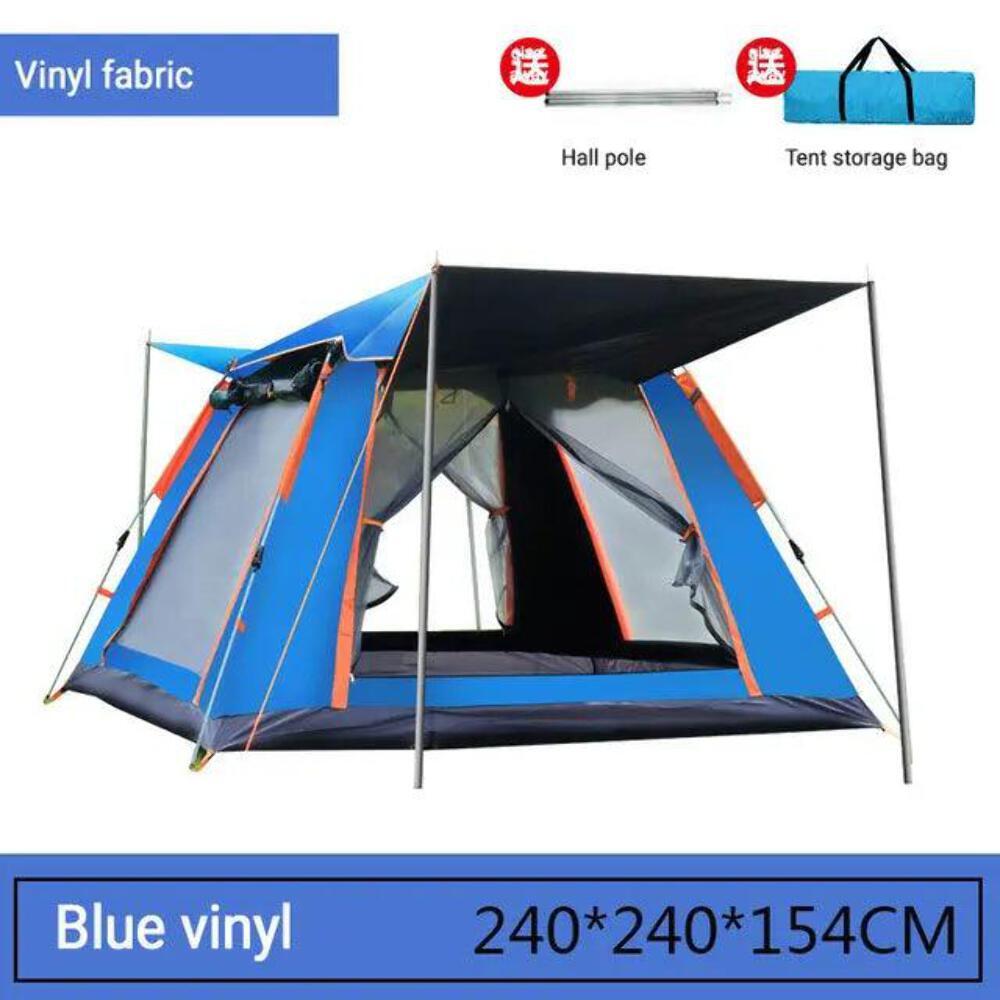 Quick setup family camping tent, easy assembly, outdoor shelter