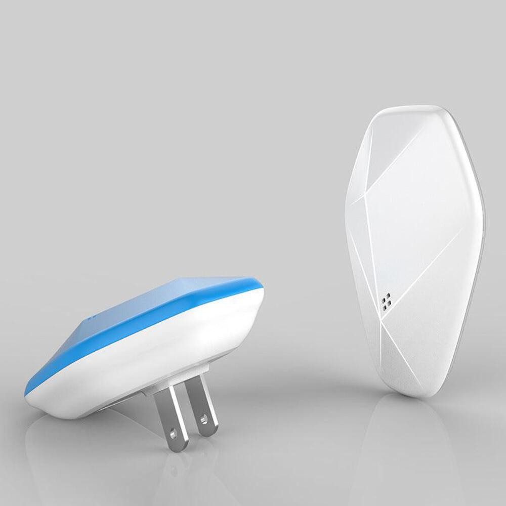 Rechargeable ultrasound mosquito repellent device on white background