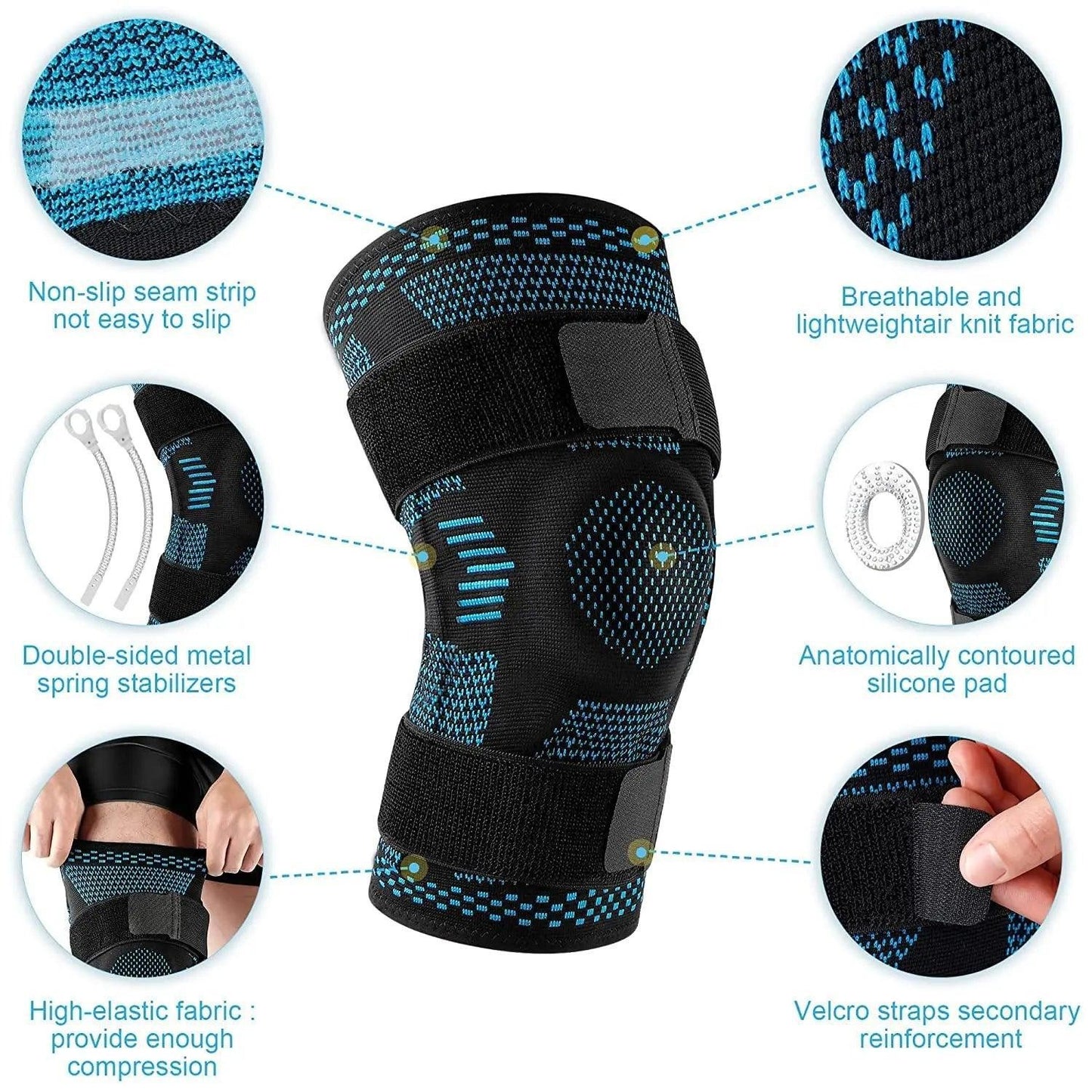 Best Knee Compression Sleeve, Waterproof and Breathable Fabric