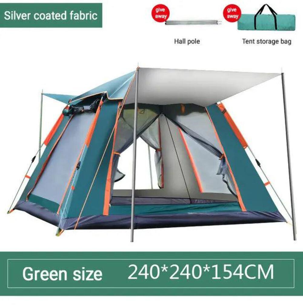 Quick setup family camping tent open and ready for use
