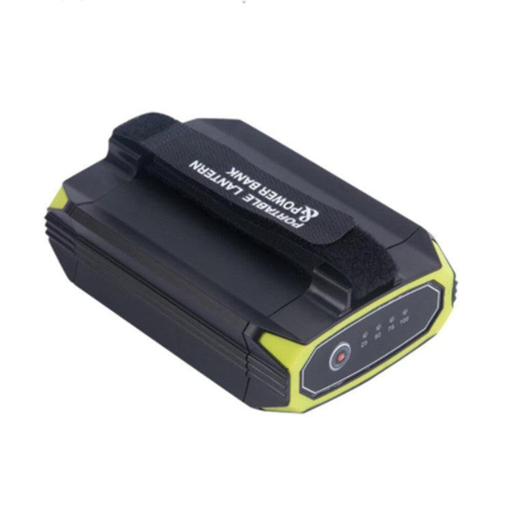 Rechargeable green LED tent lantern, 500 lumens, USB connectivity.
