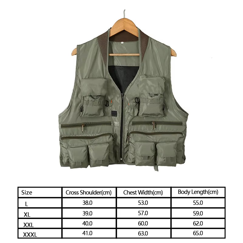 Korean Fishing Vest Quick Dry Fish Vest Breathable Material Fishing Jacket Outdoor Sport Survival Utility Safety Waistcoat