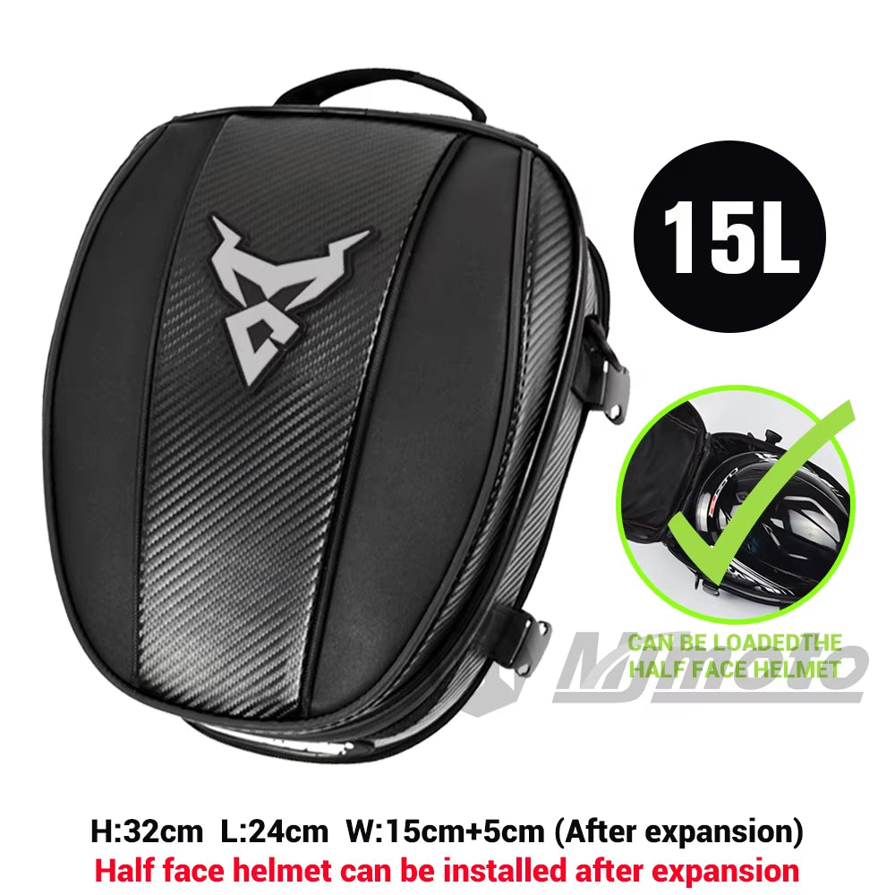 Waterproof Motorcycle Tail Bag Multifunction Motorcycle Rear Seat Bag High Capacity Motorcycle Bag Rider Backpack