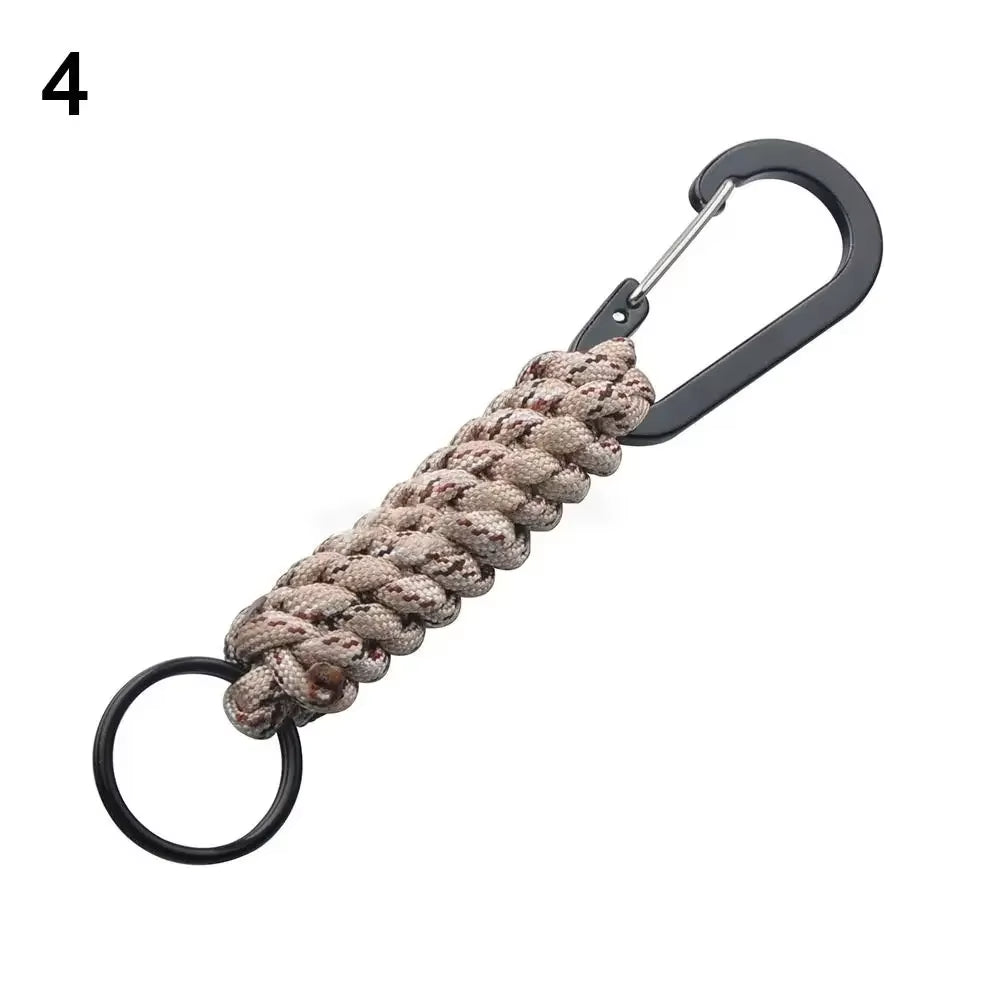 Outdoor Keychain Key Ring Pendant Camping Paracord Cord Rope Camping Survival Kit Emergency Knot Bottle Opener Key Chain