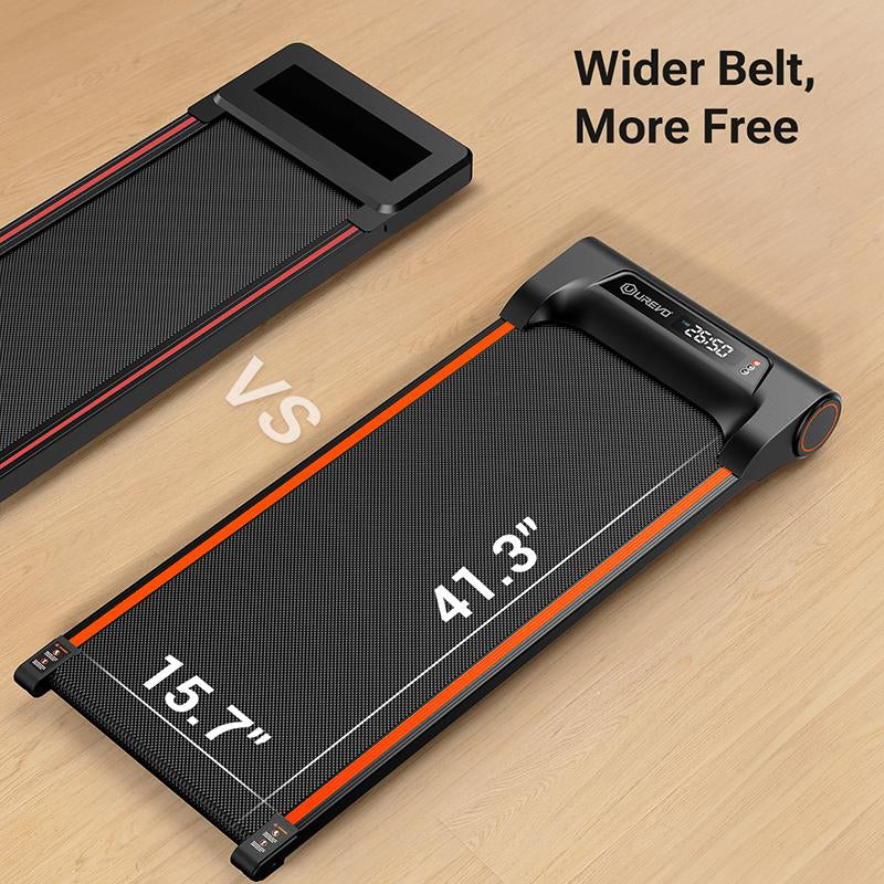 Urevo E2 Walking Pad, under the Desk Treadmill Smart Home Low Noise Walking Pad, Light Removeable Space-Saving Treadmill Indoortreadmill