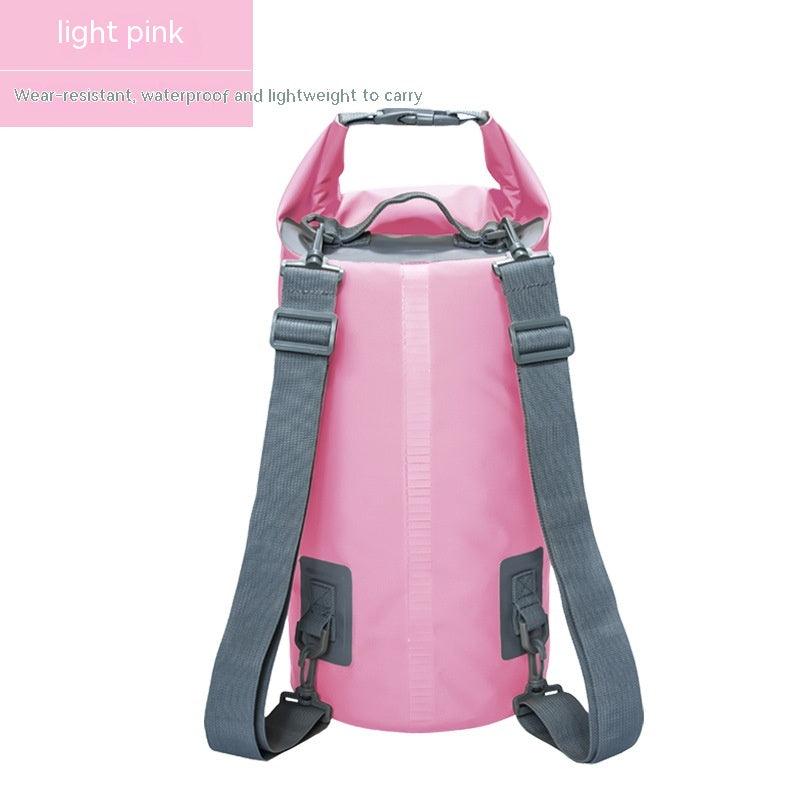 "Durable Men’s PVC outdoor gear bag, waterproof, for hiking and travel."
