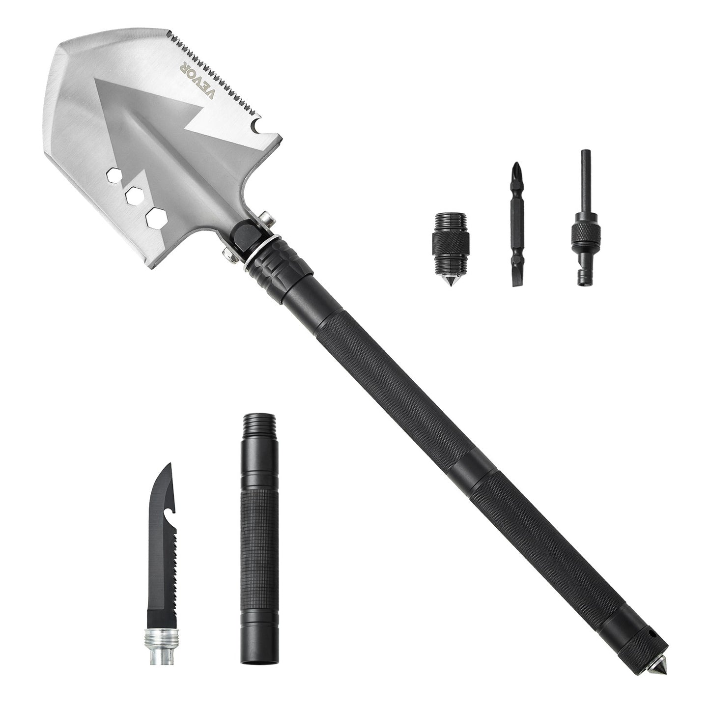 VEVOR Survival Schaufel 8 in 1 Camping-Schauf