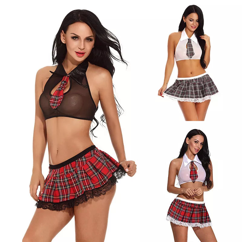 Sexy Role Play Schoolgirl Cosplay Costume