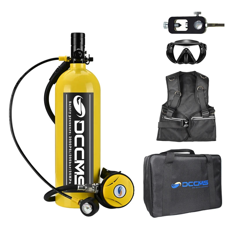 Lightweight 2L Men's Waterproof Scuba Tank, high durability