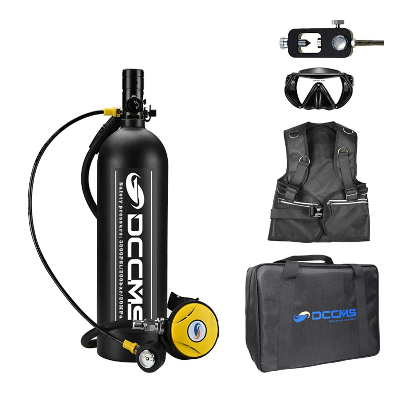 Lightweight 2L Men's Waterproof Scuba Tank on white background