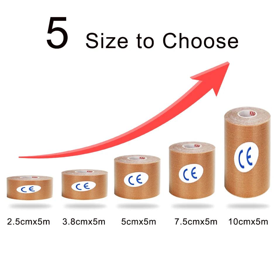 Men's waterproof kinesiology tape, elastic cotton, performance boost