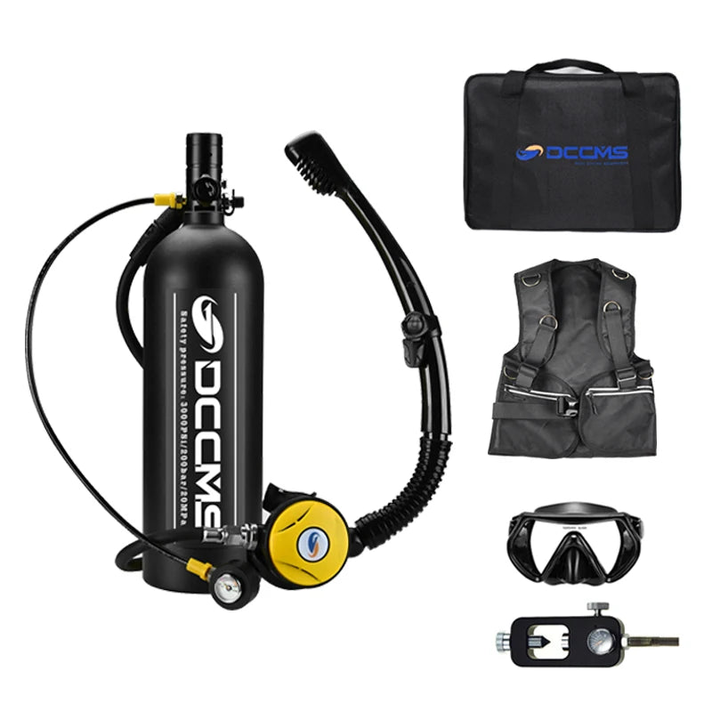 Lightweight 2L men's scuba tank, waterproof and durable