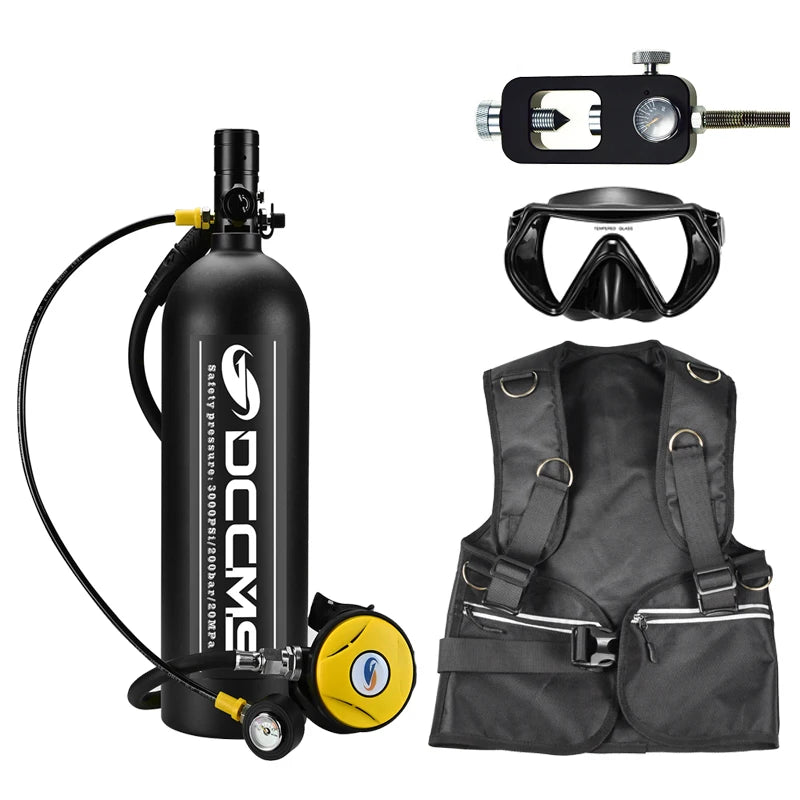 Lightweight 2L Men's Waterproof Scuba Tank on white background.