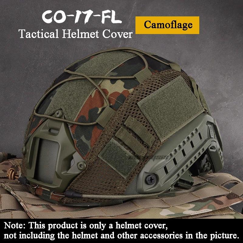 Durable Tactical Helmet Cover for Fast Helmets - Camouflage Design