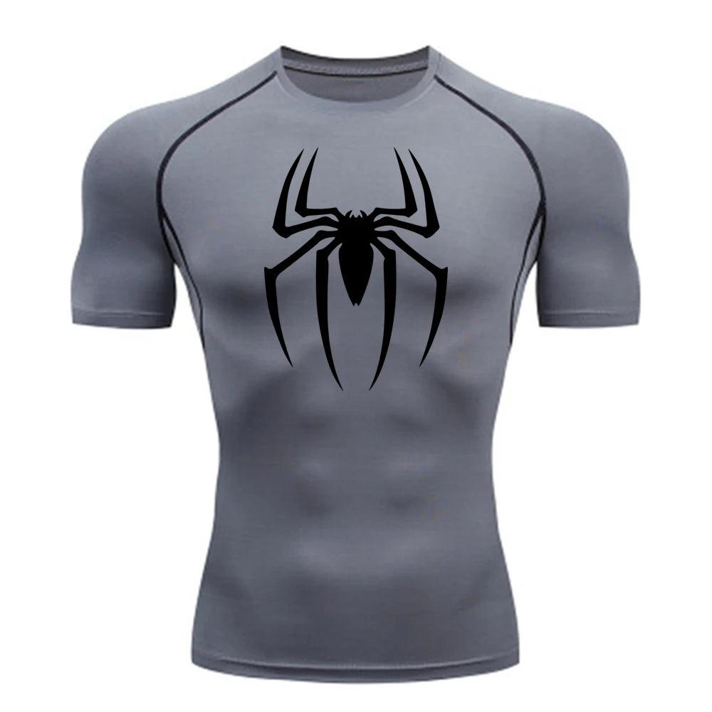 Men's Spiderman compression shirt with UV protection