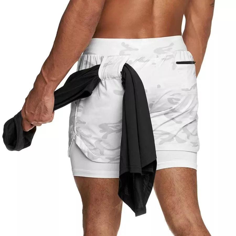 "Men's camo running shorts available for purchase online"