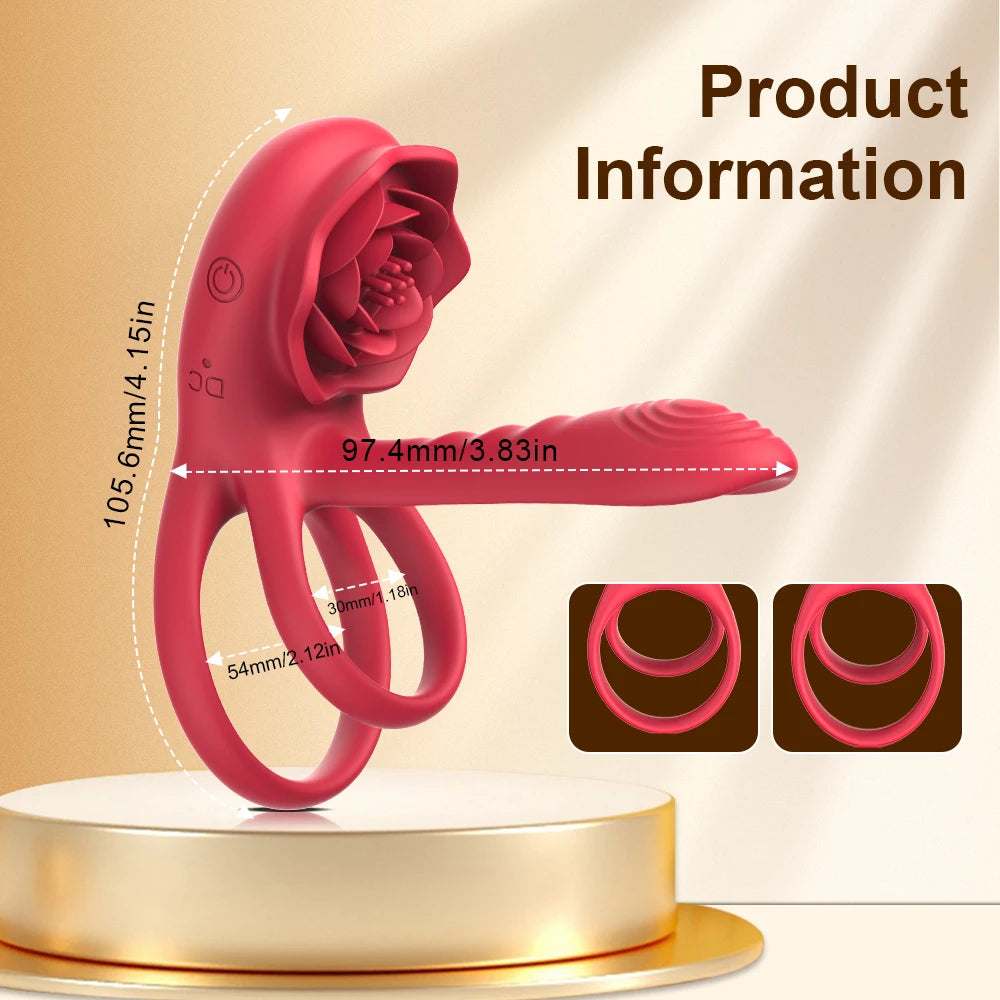 Rechargeable Vibrating Cock Ring for Couples