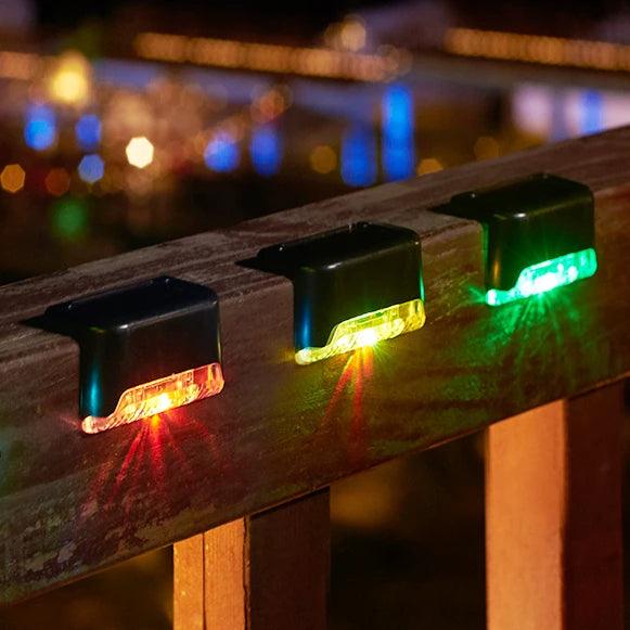 LED solar stair lights for outdoor safety, energy-efficient lighting