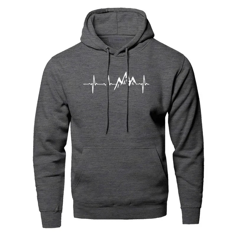 Men's Black/Grey Waterproof Mountain Hoodie, Front View