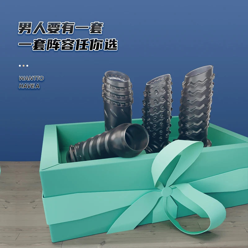 Sex Toys for Men Delay Condom Penis Sleeve Extension