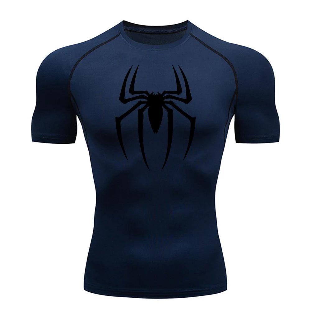 Men's Spiderman compression shirt with UV protection