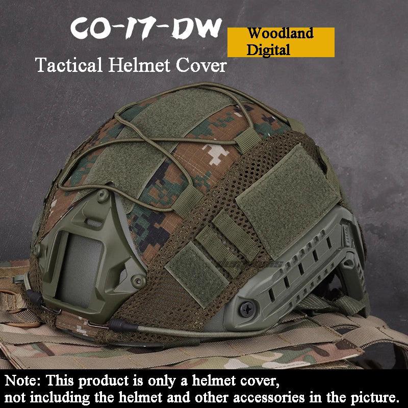 Durable Tactical Helmet Cover for Fast Helmets - Camouflage Design