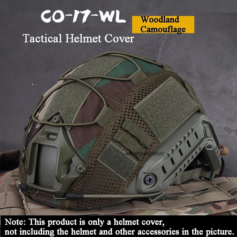 Durable Tactical Helmet Cover for Fast Helmets - Camouflage Design