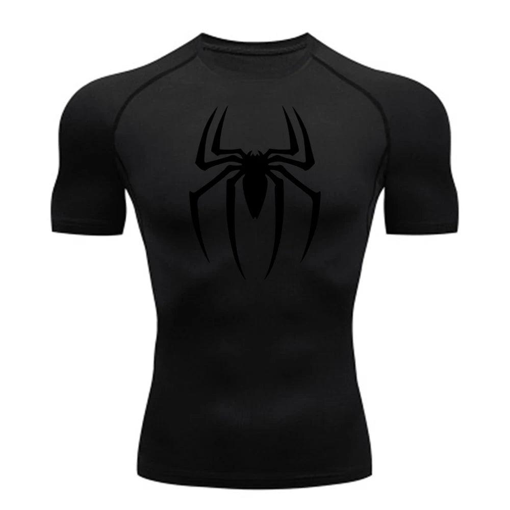 Men's Spiderman compression shirt with UV protection