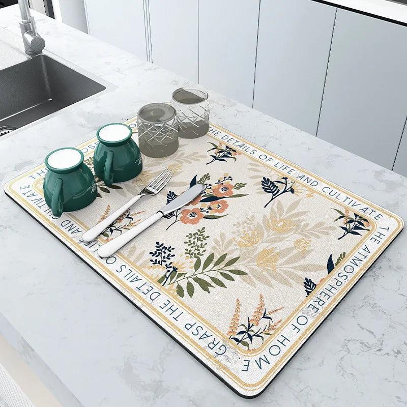 Men's Waterproof Kitchen Mat, Non-Slip Durable Synthetic Velour