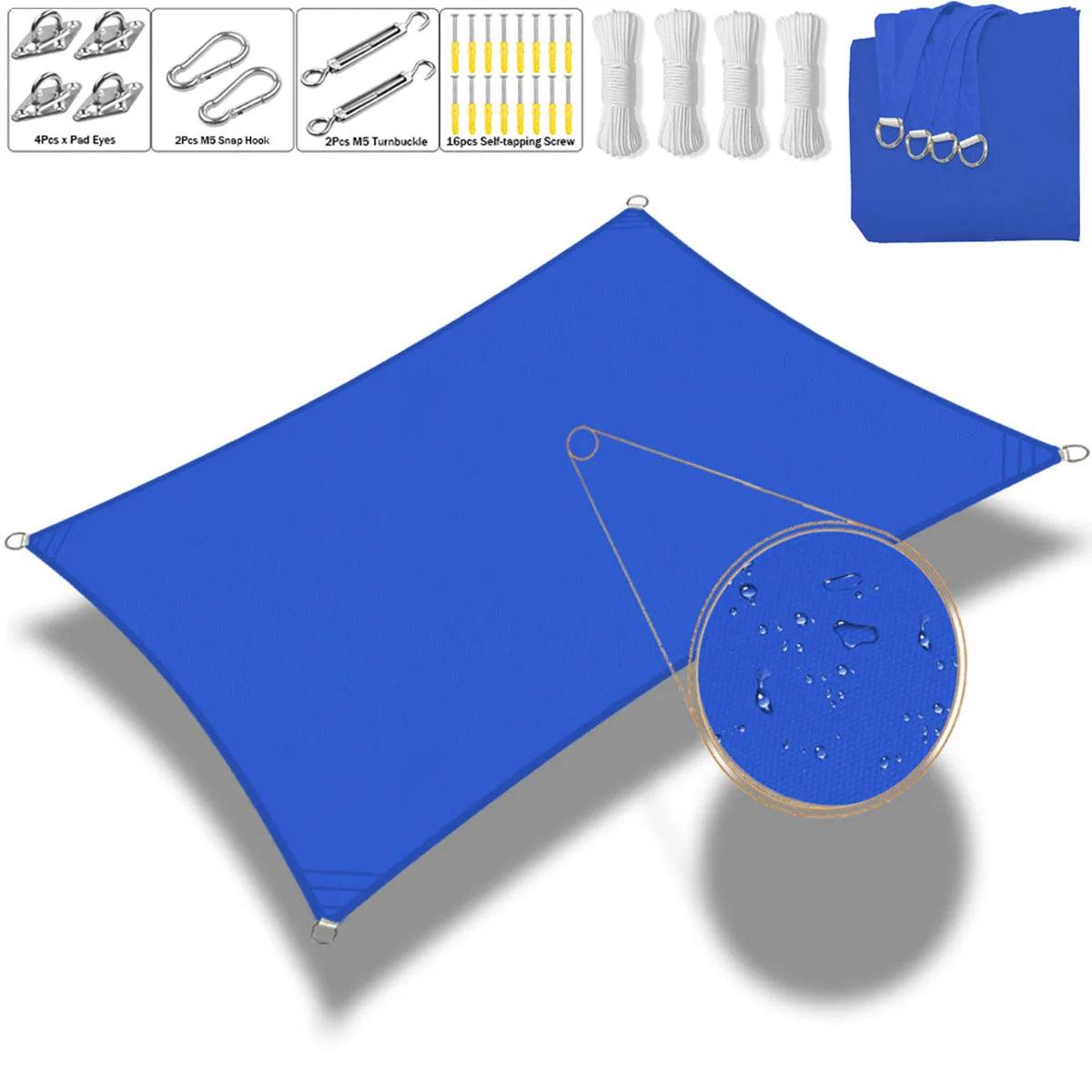 Waterproof Rectangular Shade Sail for Outdoor Spaces