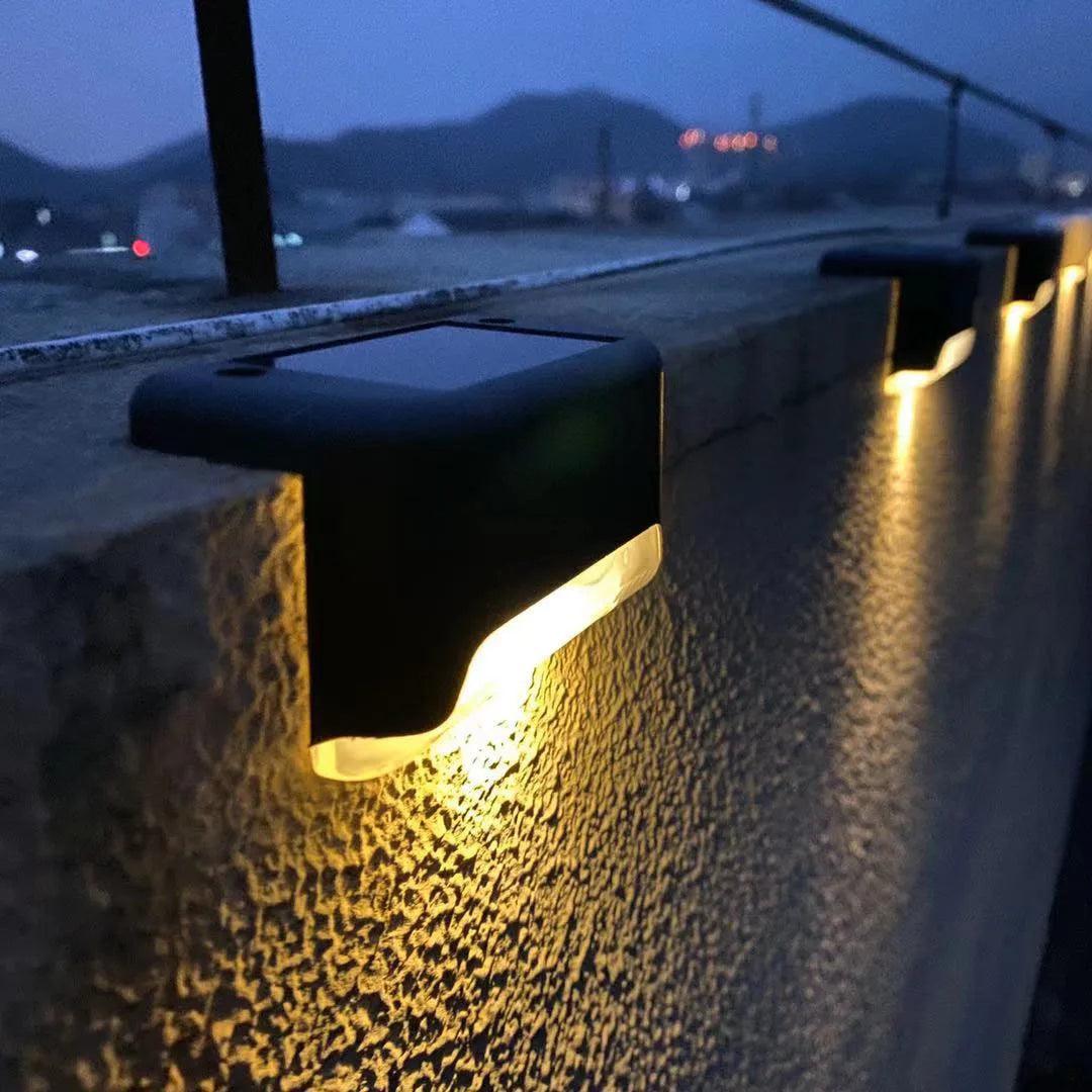 Efficient LED solar stair lights enhancing outdoor safety