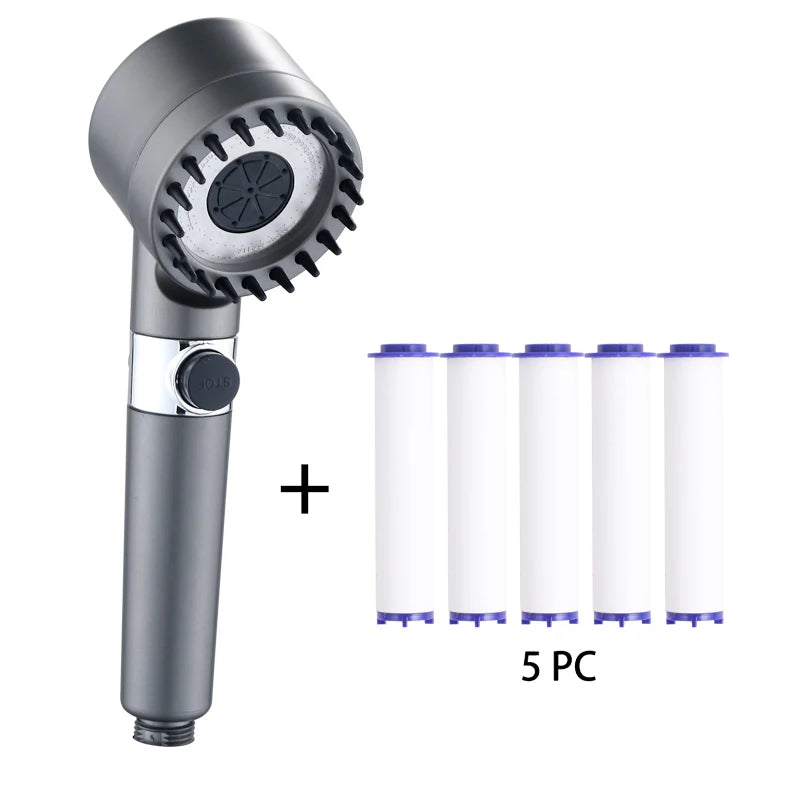 High-Pressure Shower Head for Men, 3 Modes, Adjustable Settings