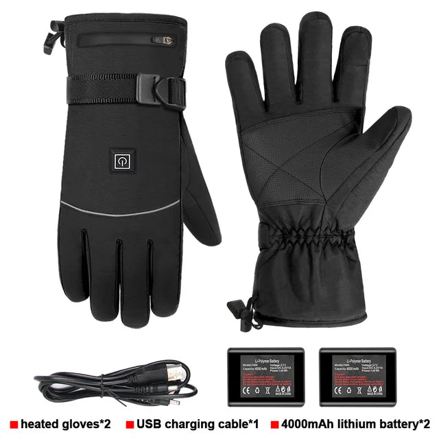 Top Men's Waterproof Heated Gloves, Touchscreen Compatible