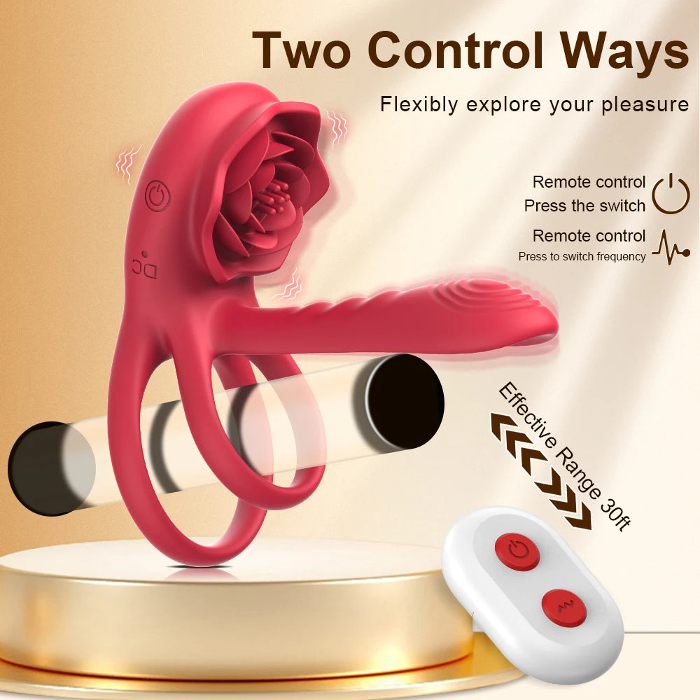 Rechargeable Vibrating Cock Ring for Couples
