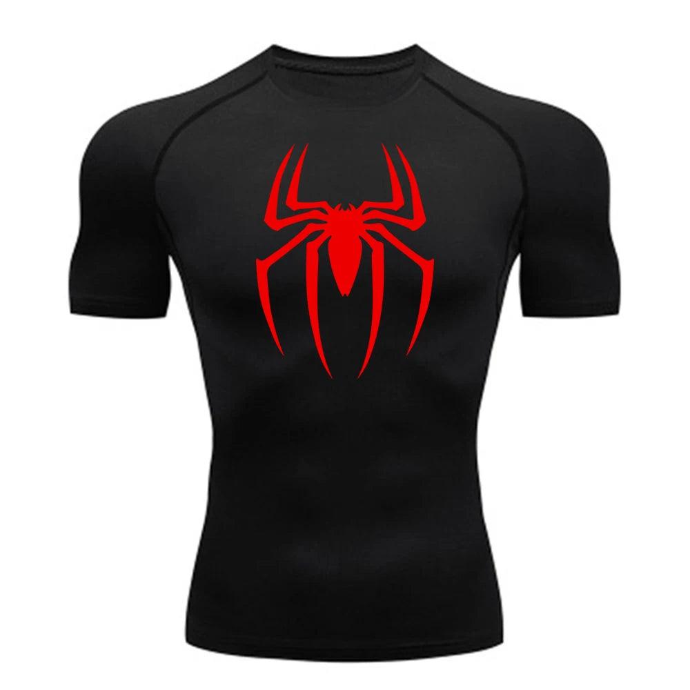 Men's Spiderman shirt for UV protection, compression fit design