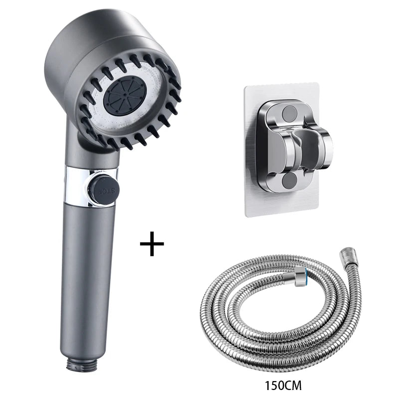 "High-pressure 3-mode shower head designed for men"